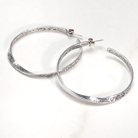 Silpada Jewelry - Silpada Sterling Silver Twisted Hoop Earrings